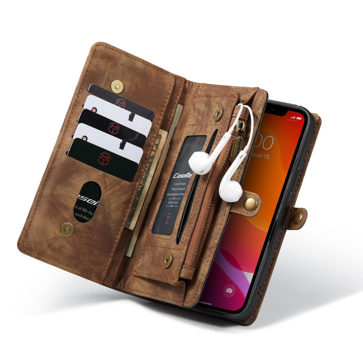 Multi-slot Plånboksfodral iPhone 12 Pro Max brun
