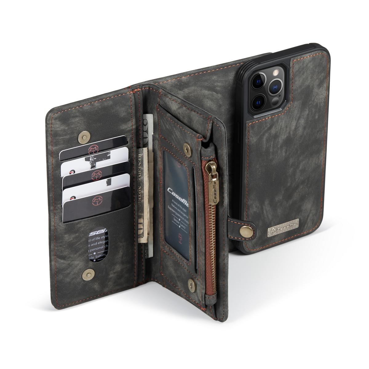 Multi-slot Plånboksfodral iPhone 12 Pro Max grå