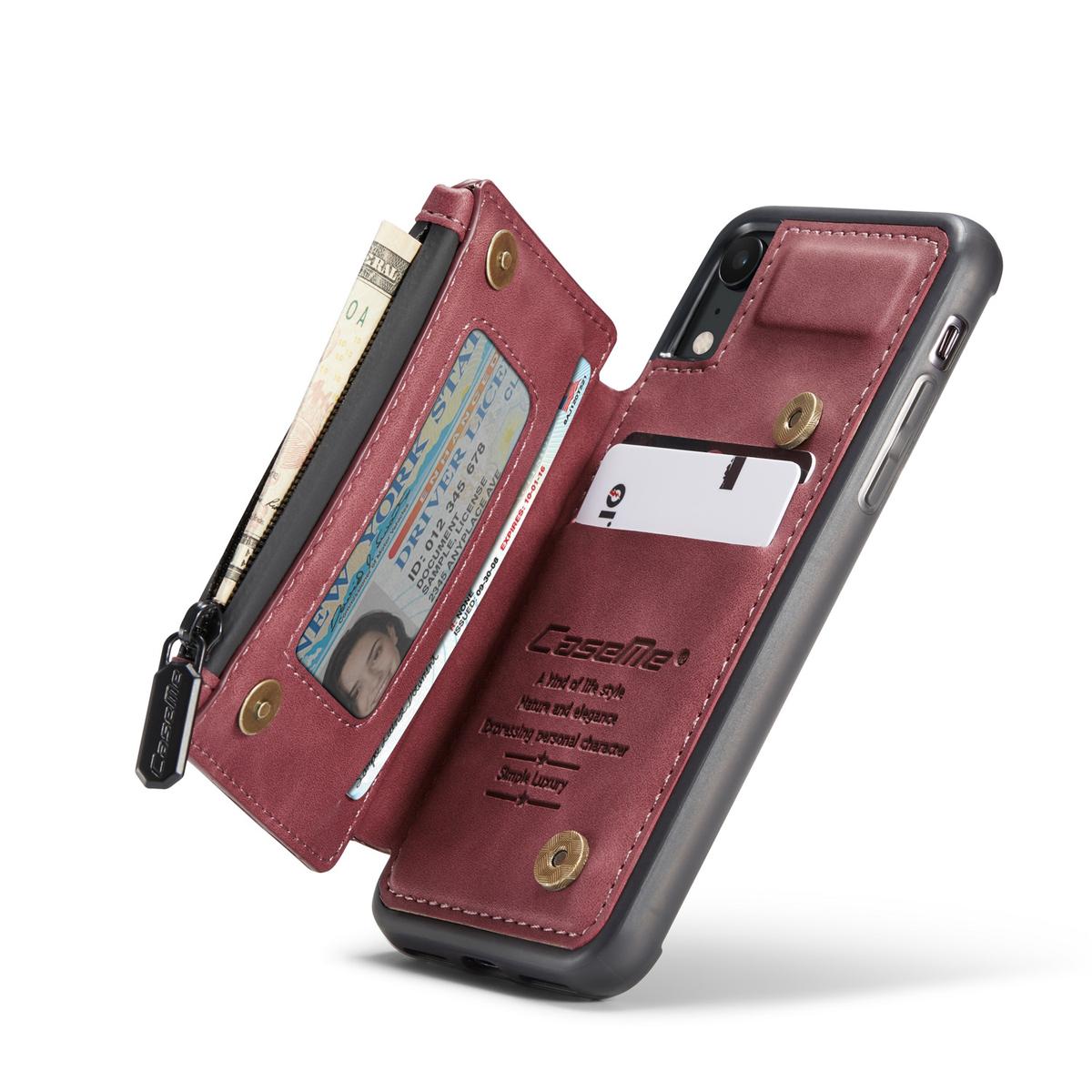 Multi-slot Skal iPhone XR röd