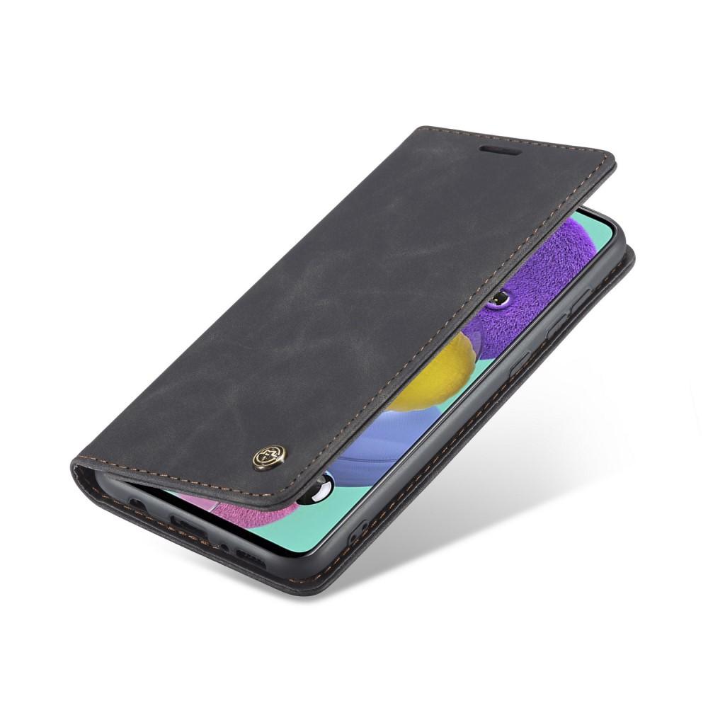 Slim Plånboksfodral Galaxy A51 svart