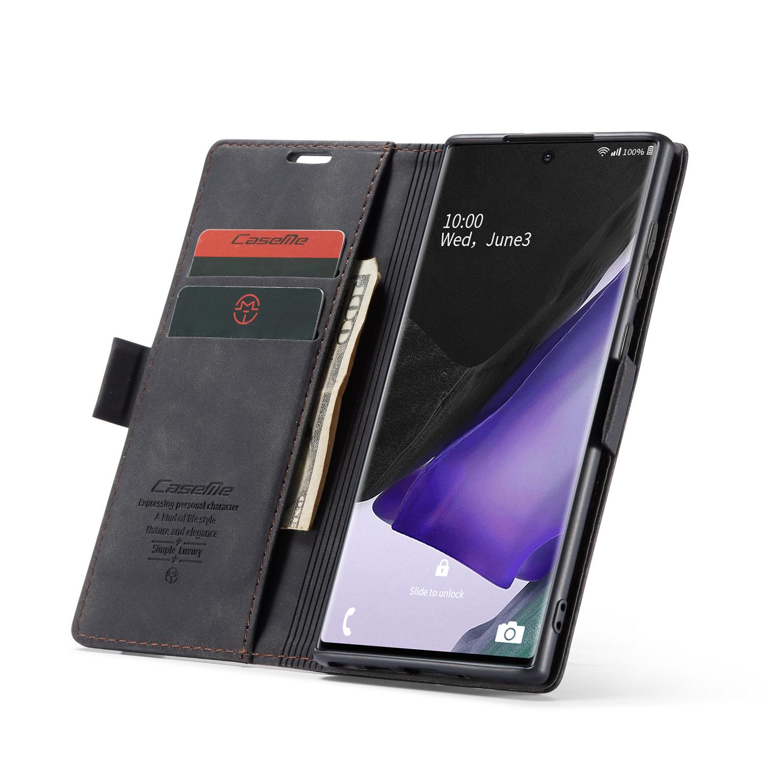 Slim Plånboksfodral Galaxy Note 20 Ultra svart