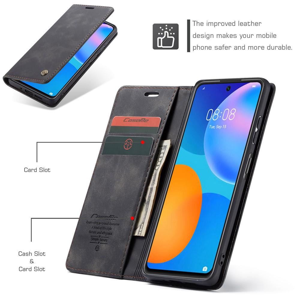 Slim Plånboksfodral Huawei P Smart 2021 svart