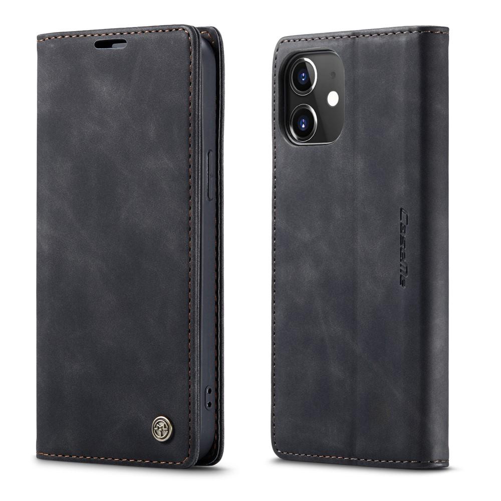 Slim Plånboksfodral Apple iPhone 12/iPhone 12 Pro Svart