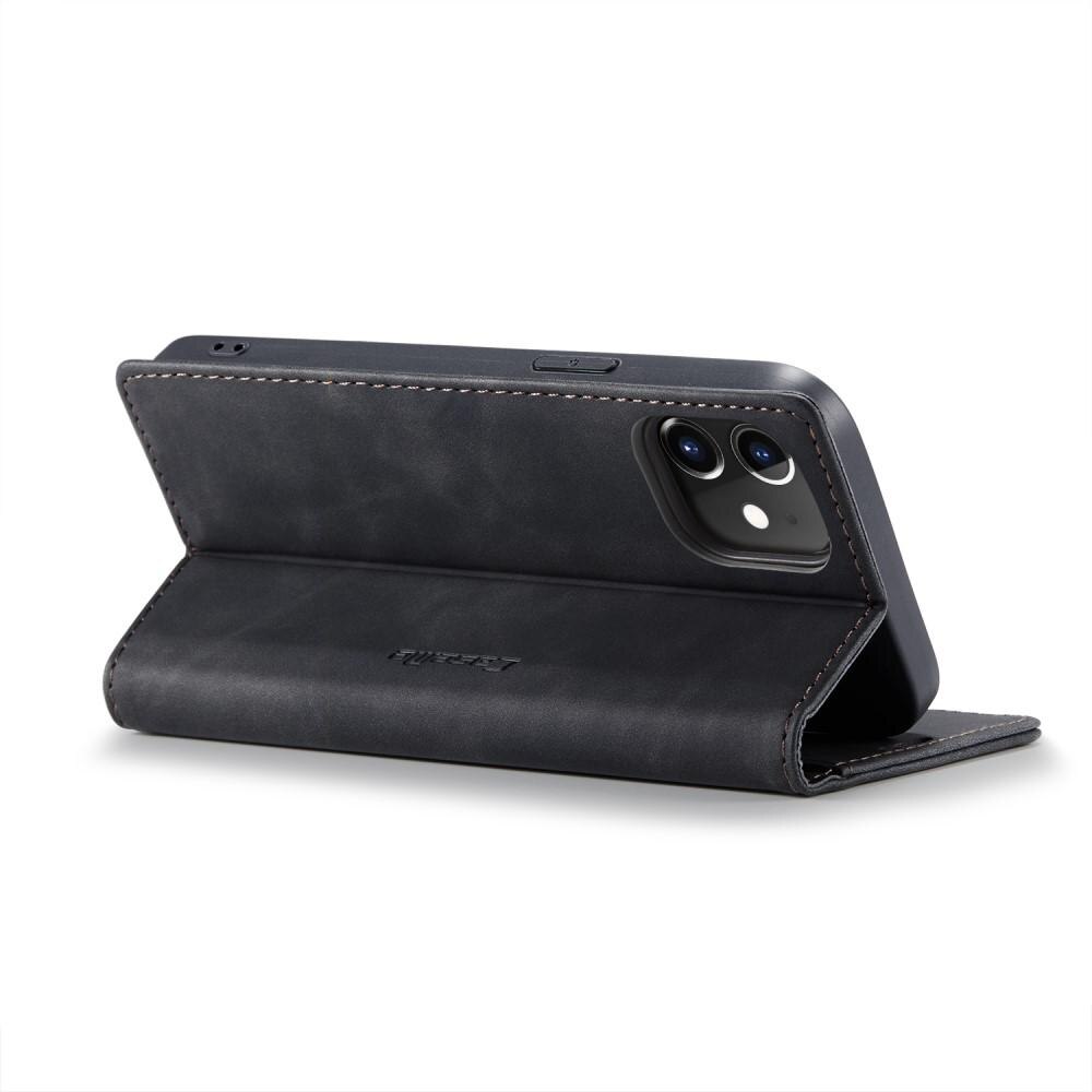 Slim Plånboksfodral iPhone 12 Mini Svart