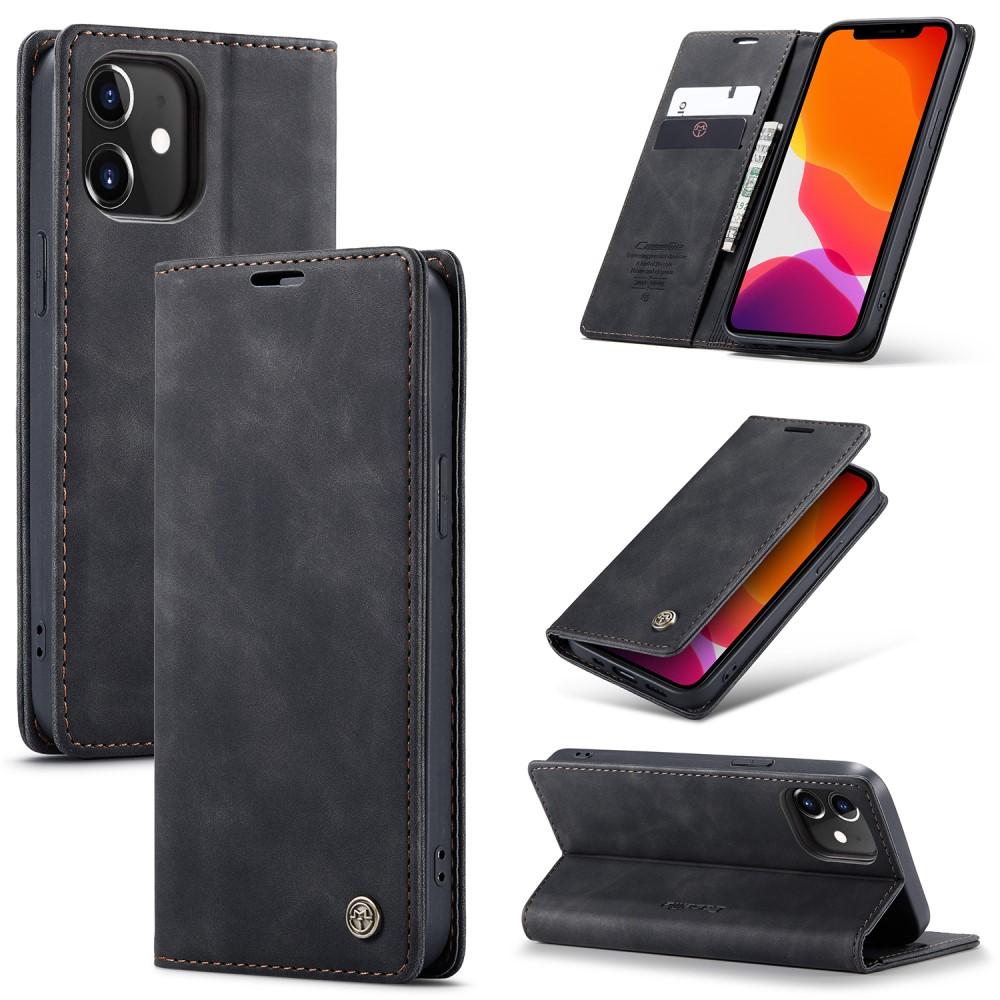 Slim Plånboksfodral Apple iPhone 12/iPhone 12 Pro Svart