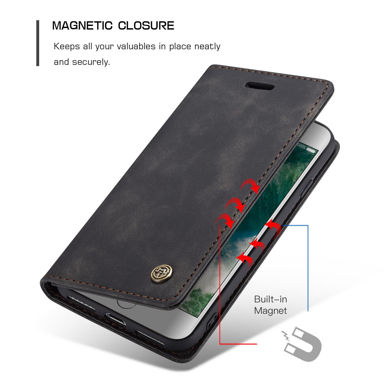 Slim Plånboksfodral iPhone 7/8/SE svart