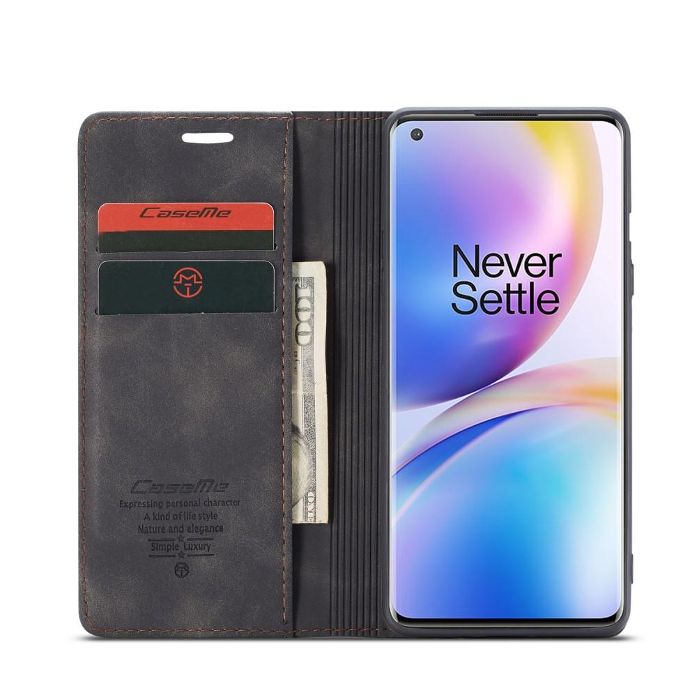 Slim Plånboksfodral OnePlus 8 Pro svart