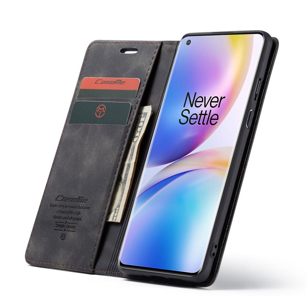 Slim Plånboksfodral OnePlus 8 Pro svart