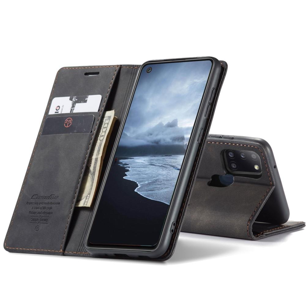 Slim Plånboksfodral Samsung Galaxy A21s svart