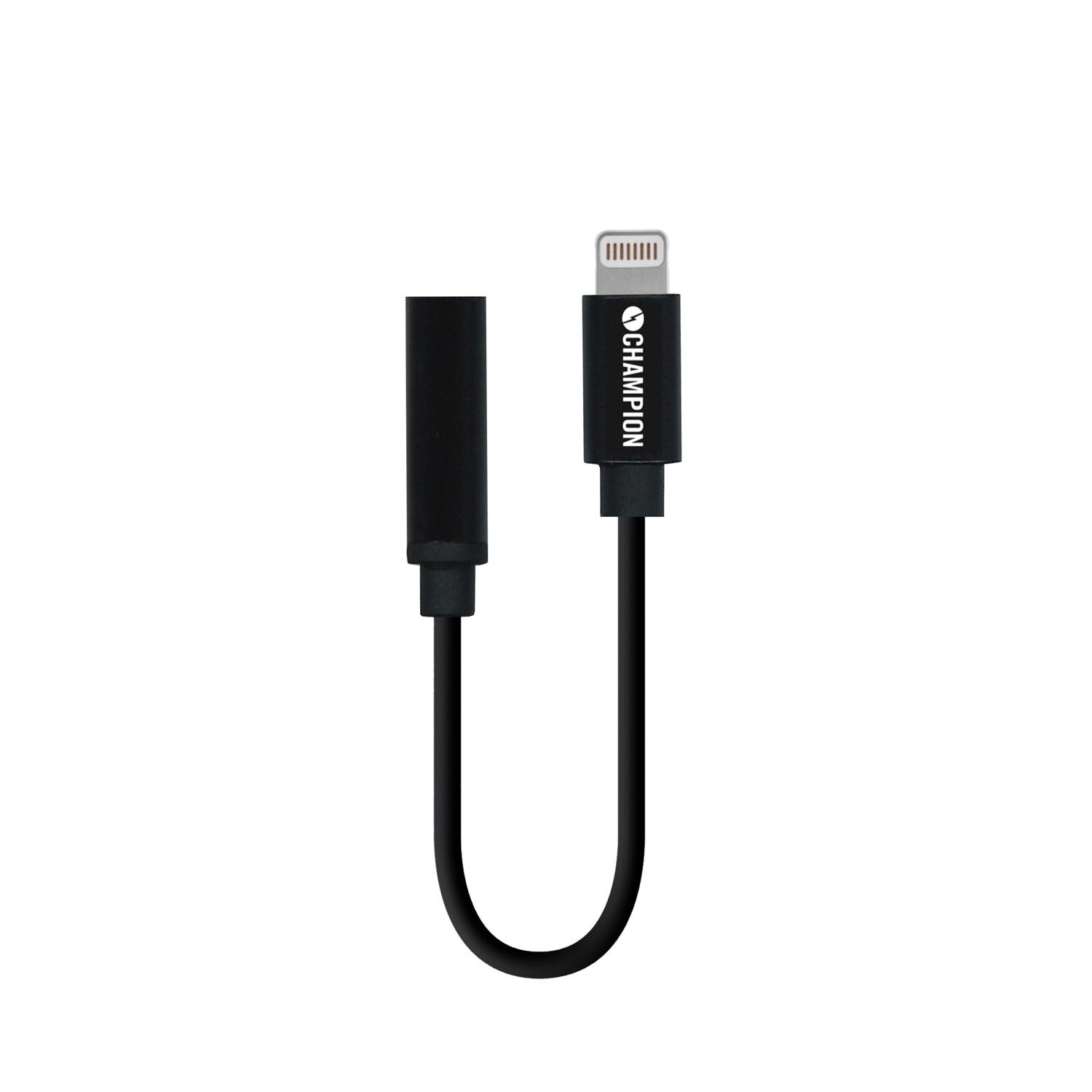 Adapter Lightning till 3.5mm Svart