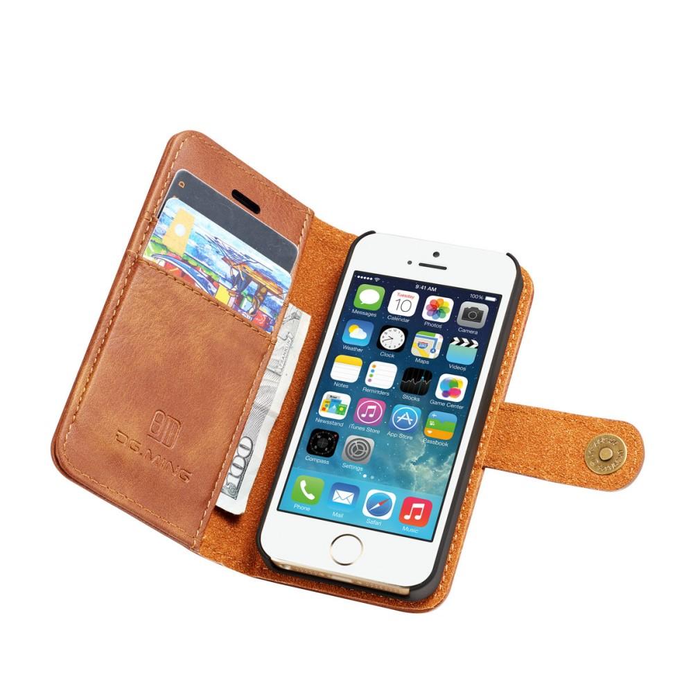 Magnet Wallet iPhone 5/5S/SE Cognac