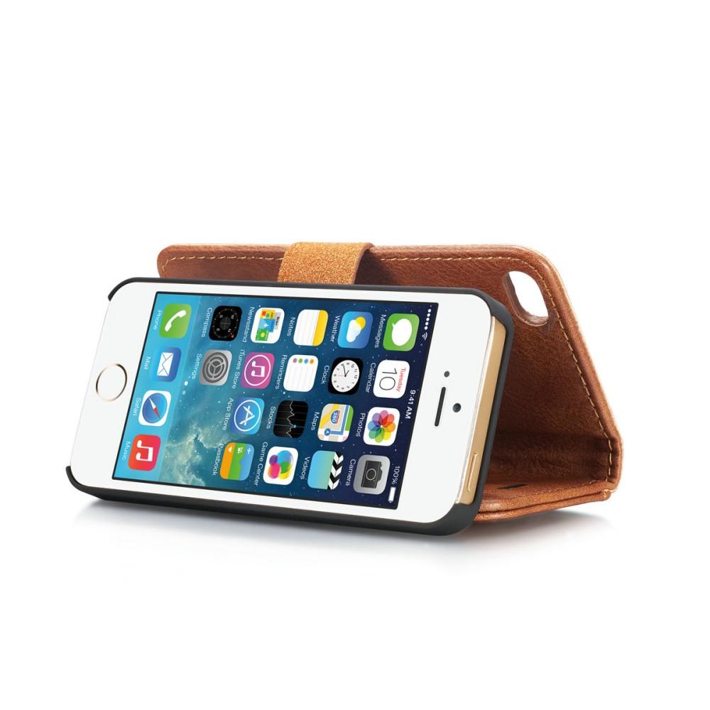 Magnet Wallet iPhone 5/5S/SE Cognac