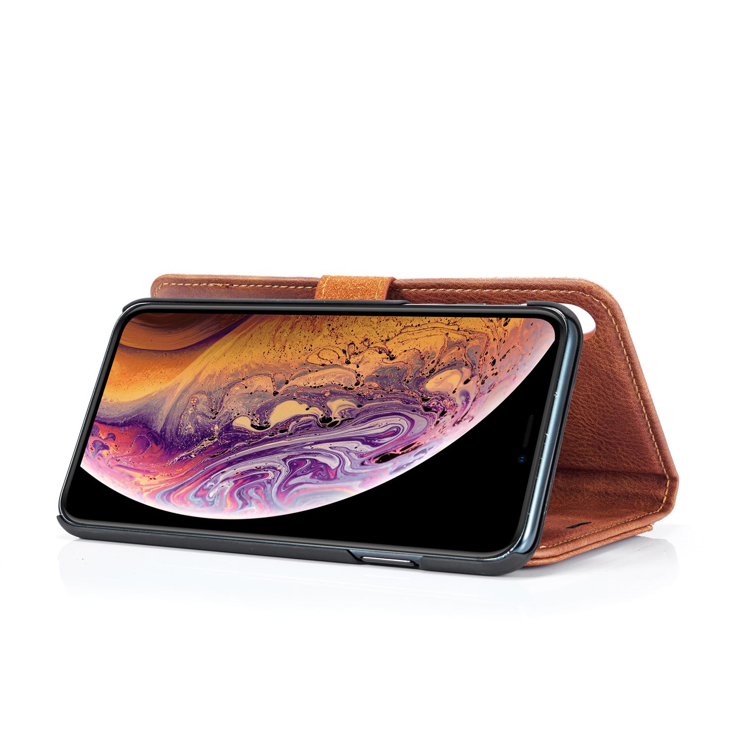 Magnet Wallet iPhone XS Max Cognac