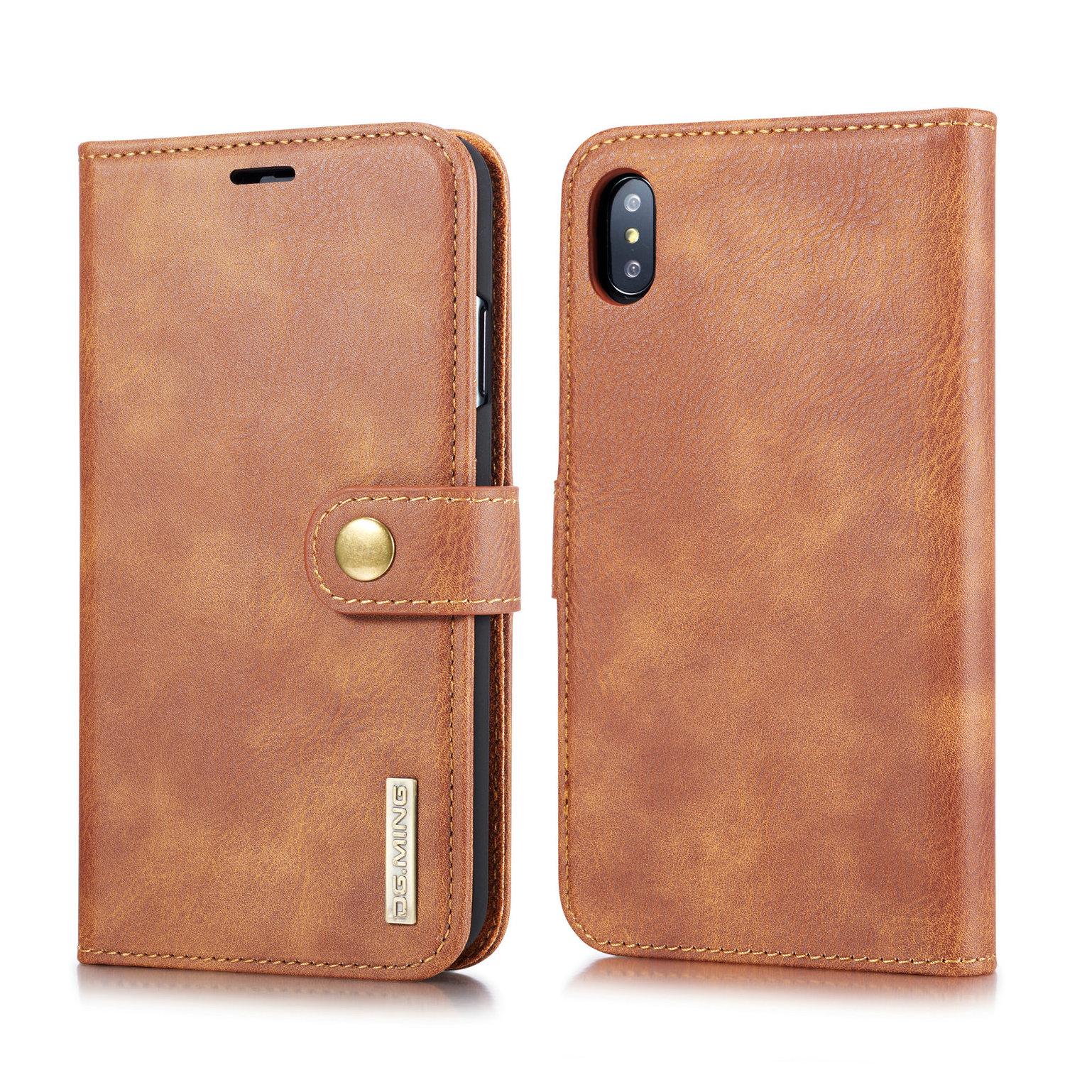 Magnet Wallet iPhone XS Max Cognac