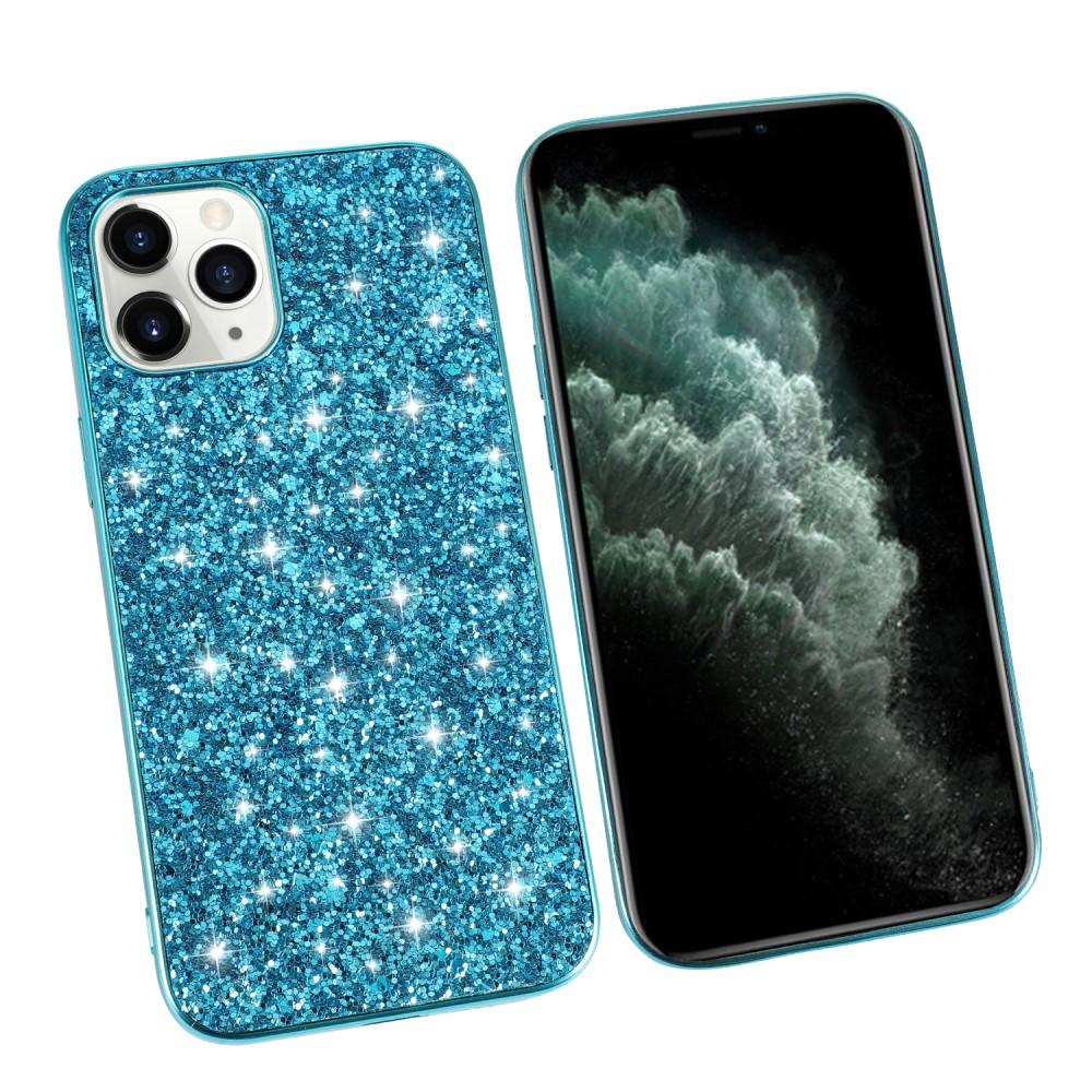 Glitterskal iPhone 12 Mini blå