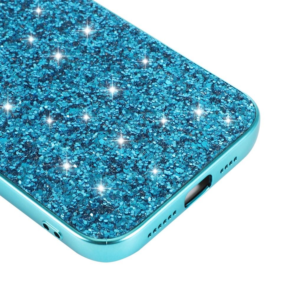 Glitterskal iPhone 12 Mini blå