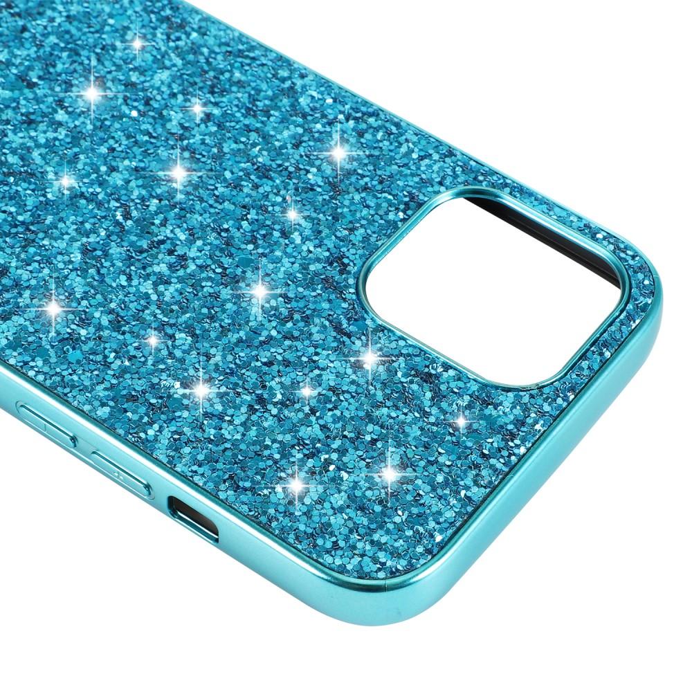 Glitterskal iPhone 12 Mini blå
