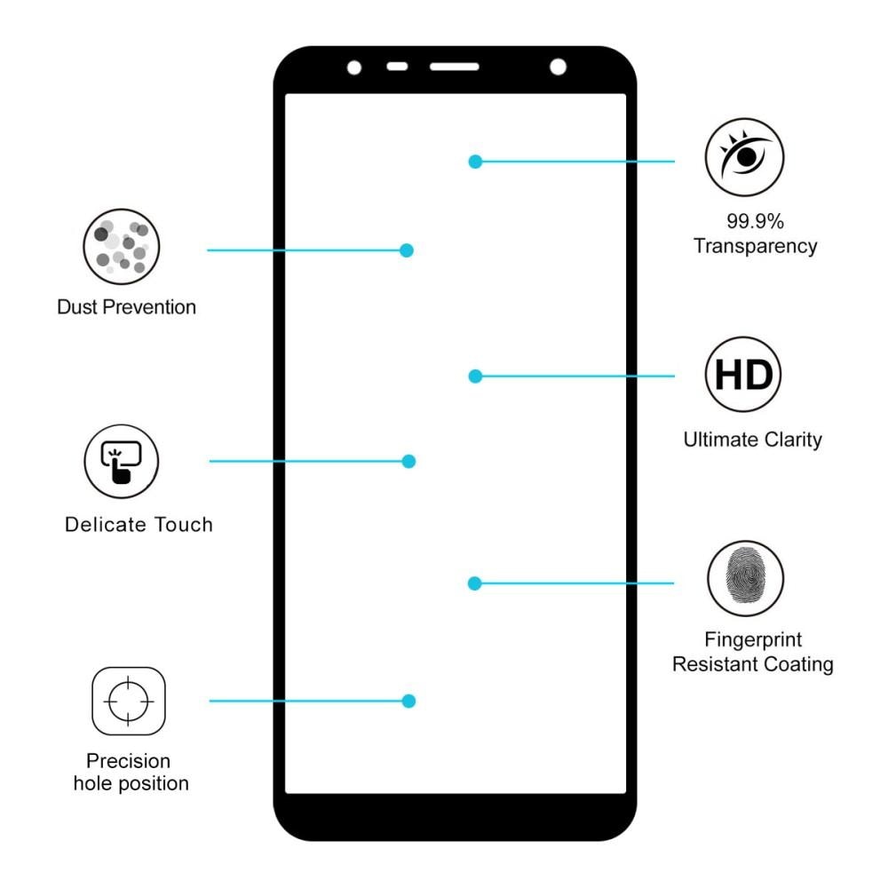 Full Glue Tempered Glass Galaxy J4 Plus 2018 Black