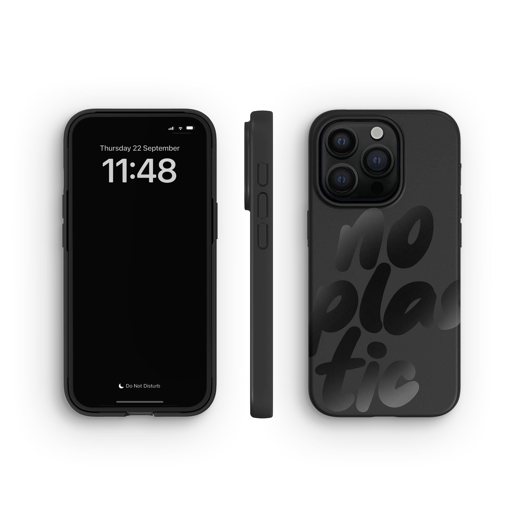 Skal iPhone 15 Pro, No Plastic Black