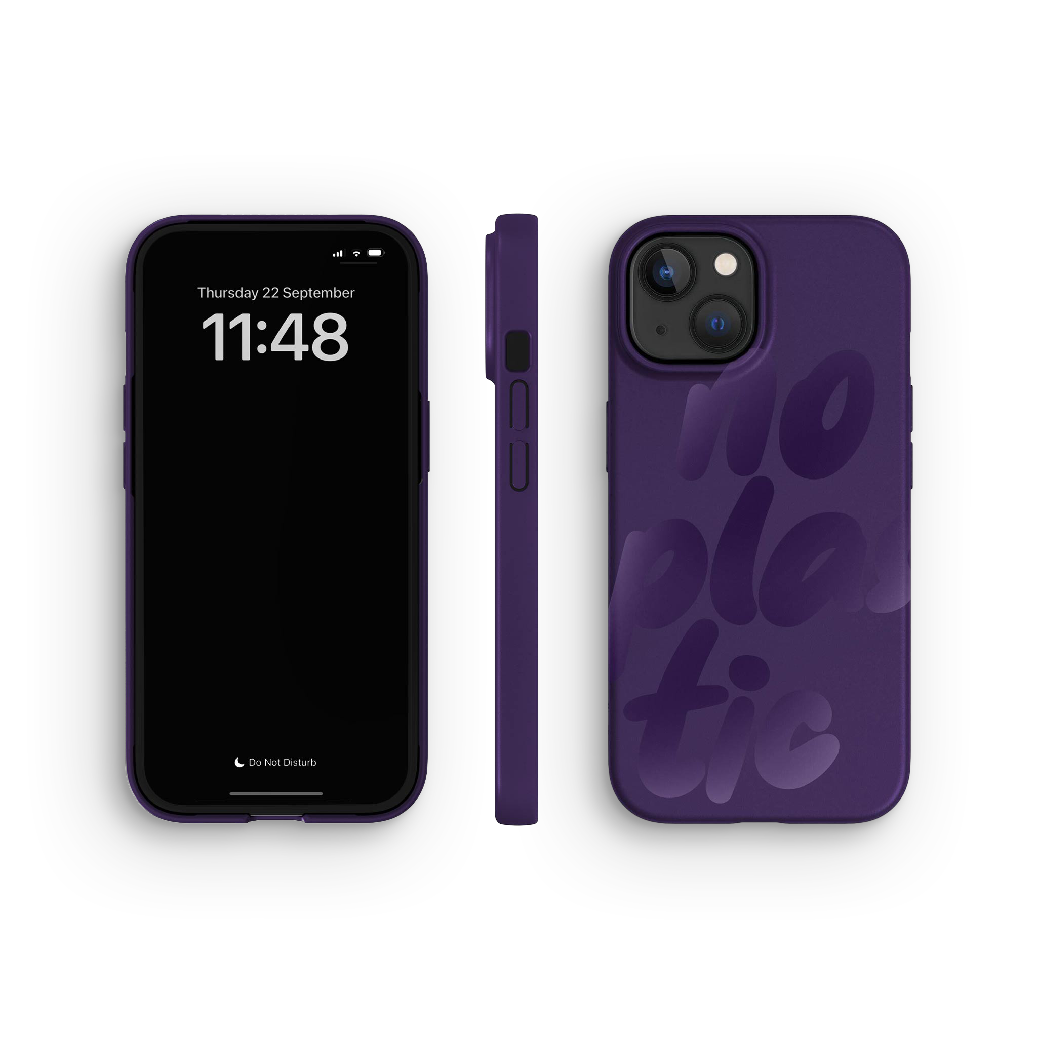 Skal iPhone 15, No Plastic Blackberry Purple