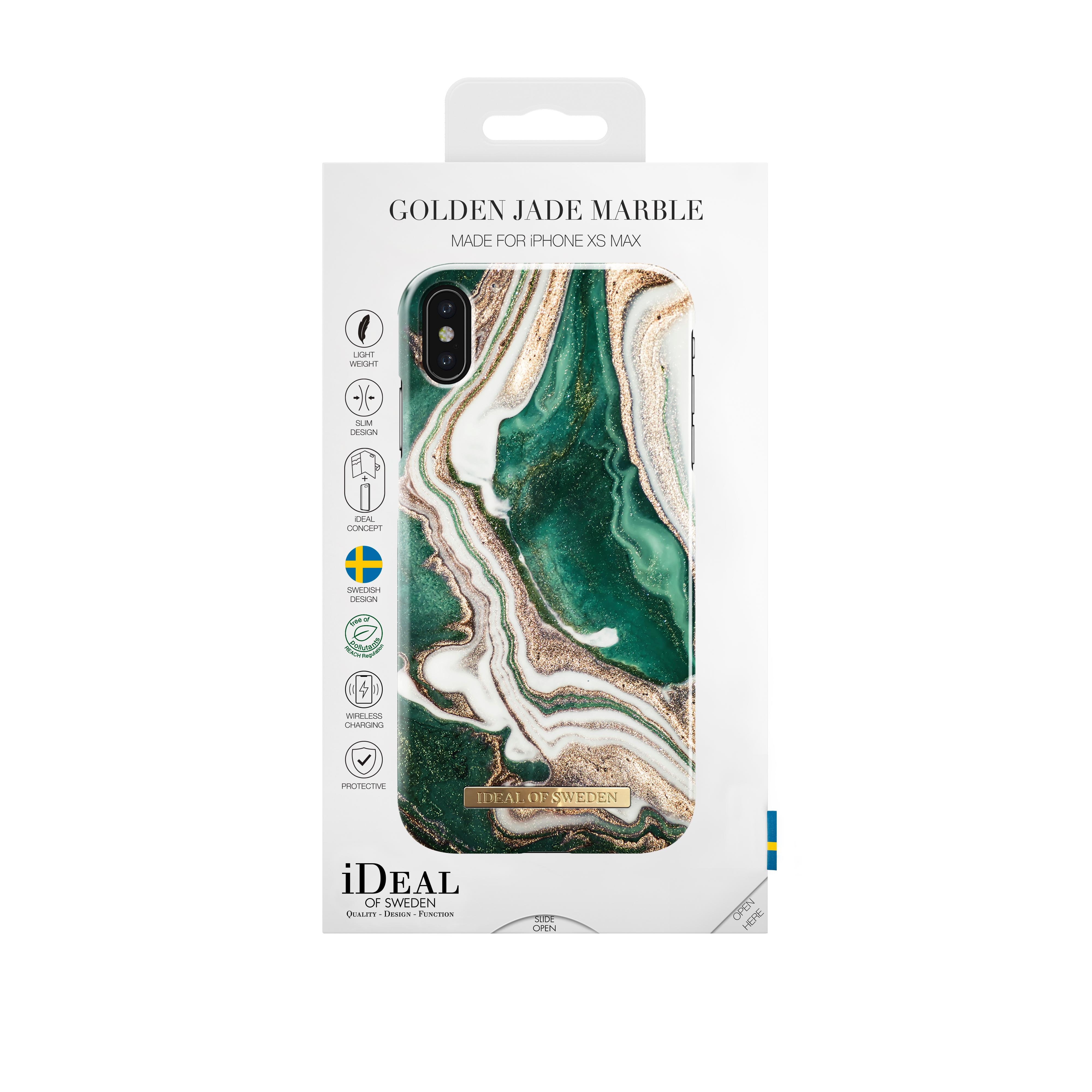 Fashion Case iPhone XS Max Golden Jade Marble
