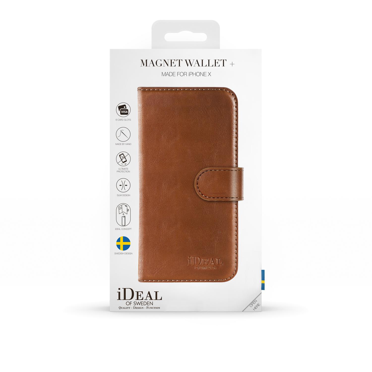 Magnet Wallet+ iPhone X/XS Brown