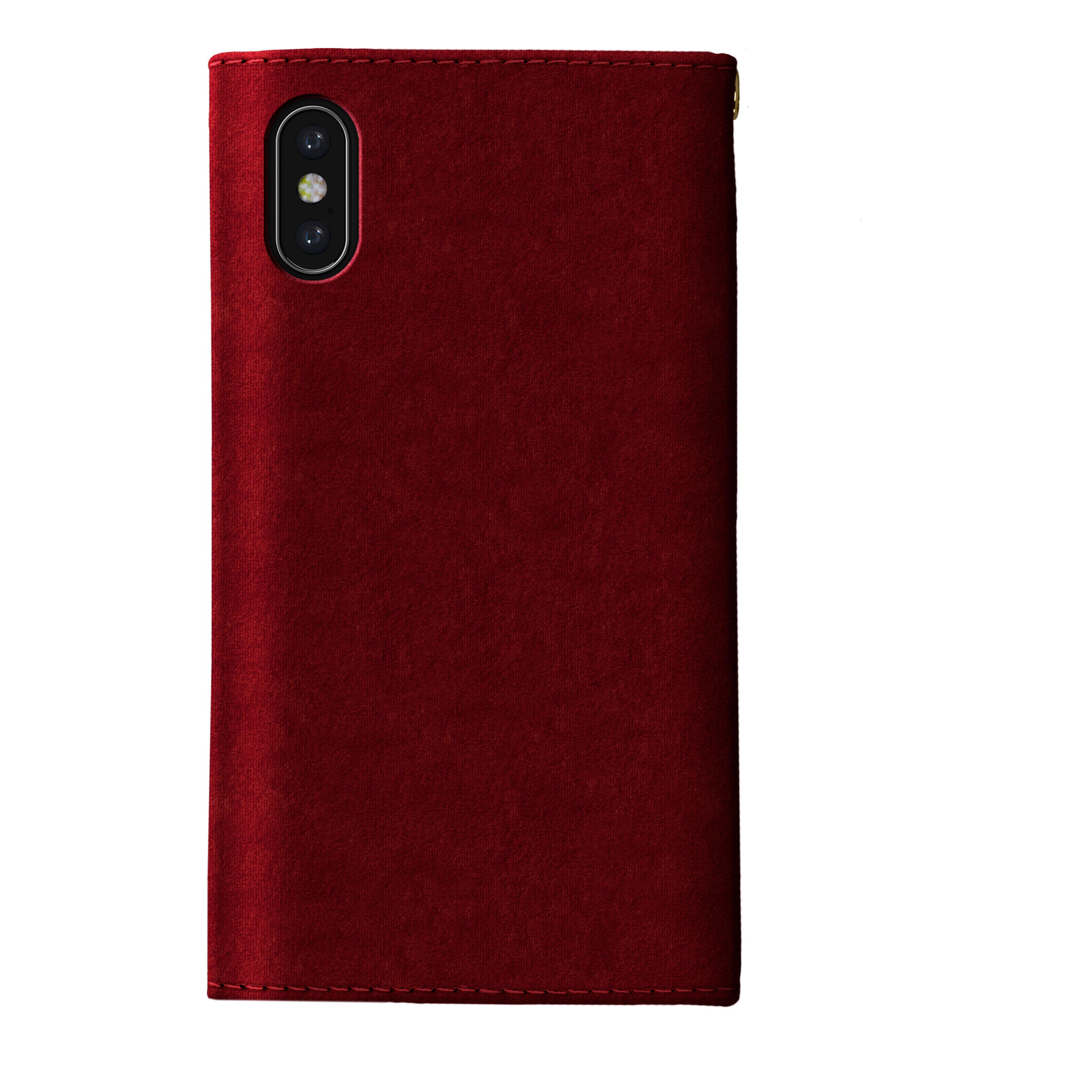 Mayfair Clutch Velvet iPhone XS Max Red