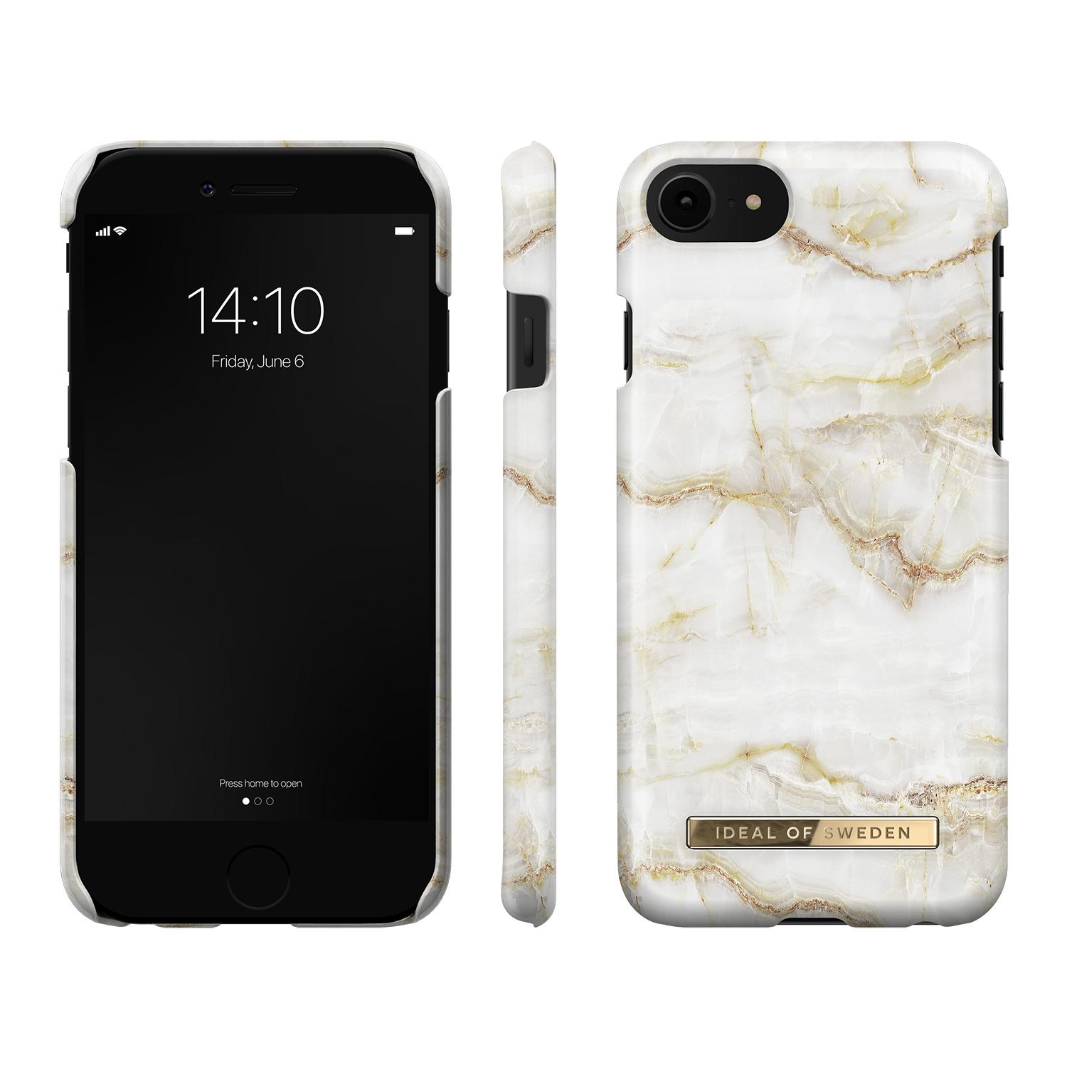 Fashion Case iPhone 6/6S/7/8/SE Golden Pearl Marble