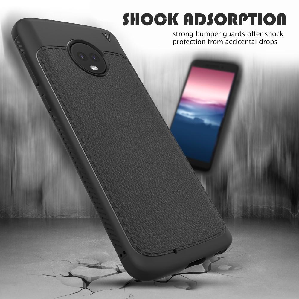 Gentry Series Leather TPU Case Moto G6 black