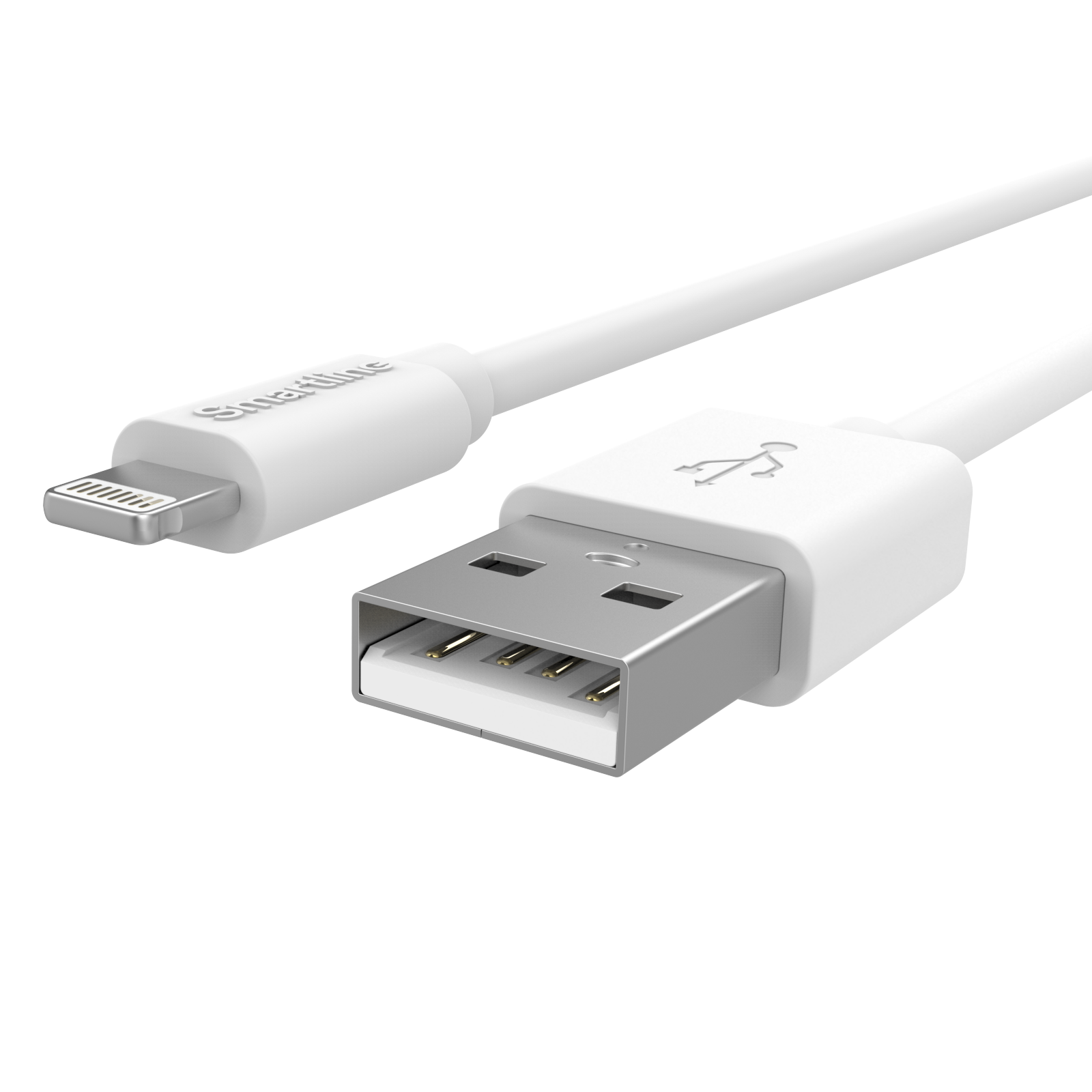 3 m USB till Lightning-kabel - Lång iPhone/iPad/iPod-laddningskabel -  Lightning till USB-kabel - Apple MFi-certifierad - Vit