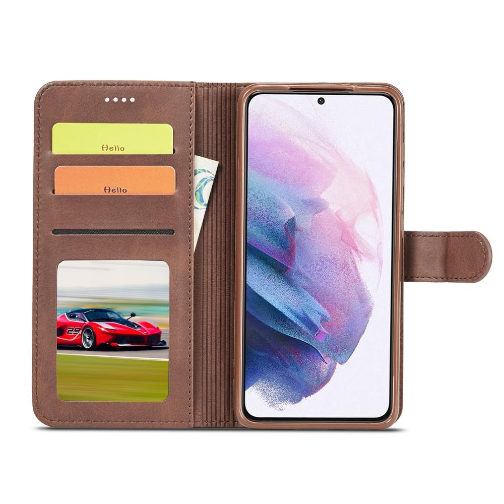 Plånboksfodral Samsung Galaxy S21 brun