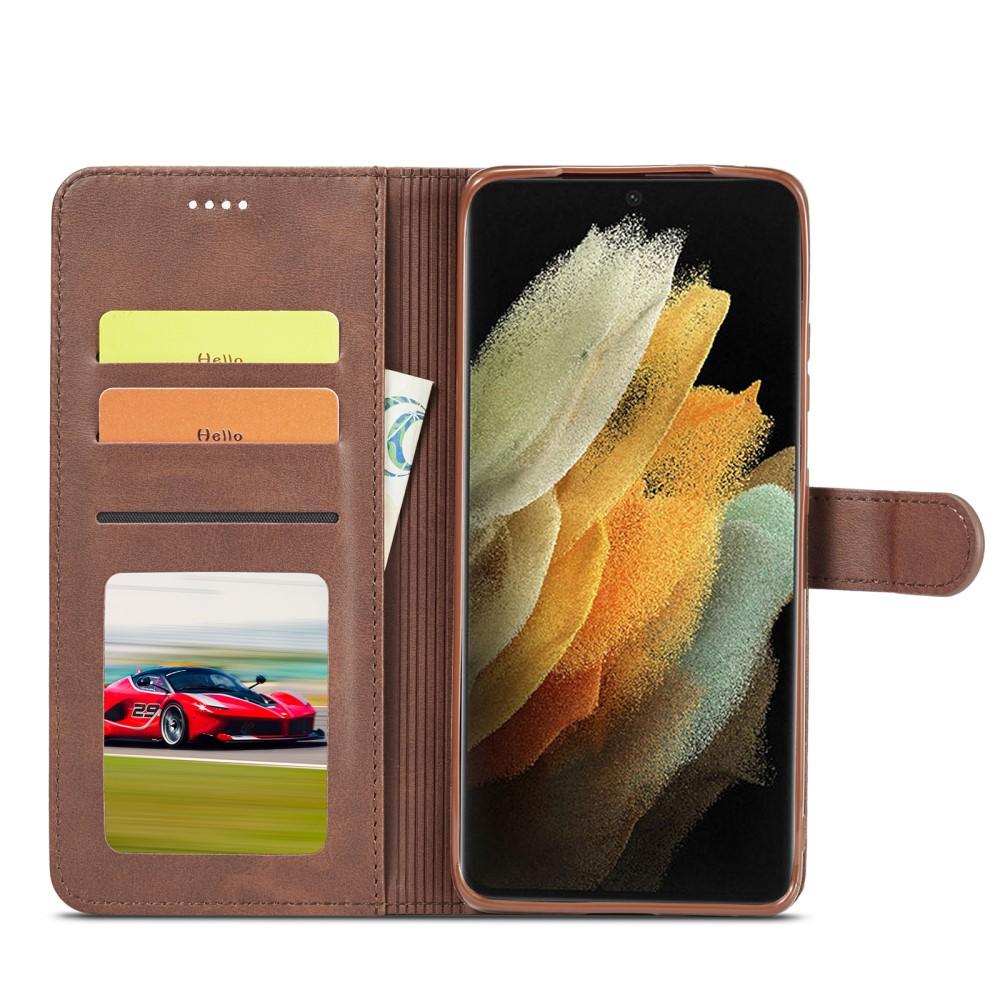 Plånboksfodral Samsung Galaxy S21 Ultra brun