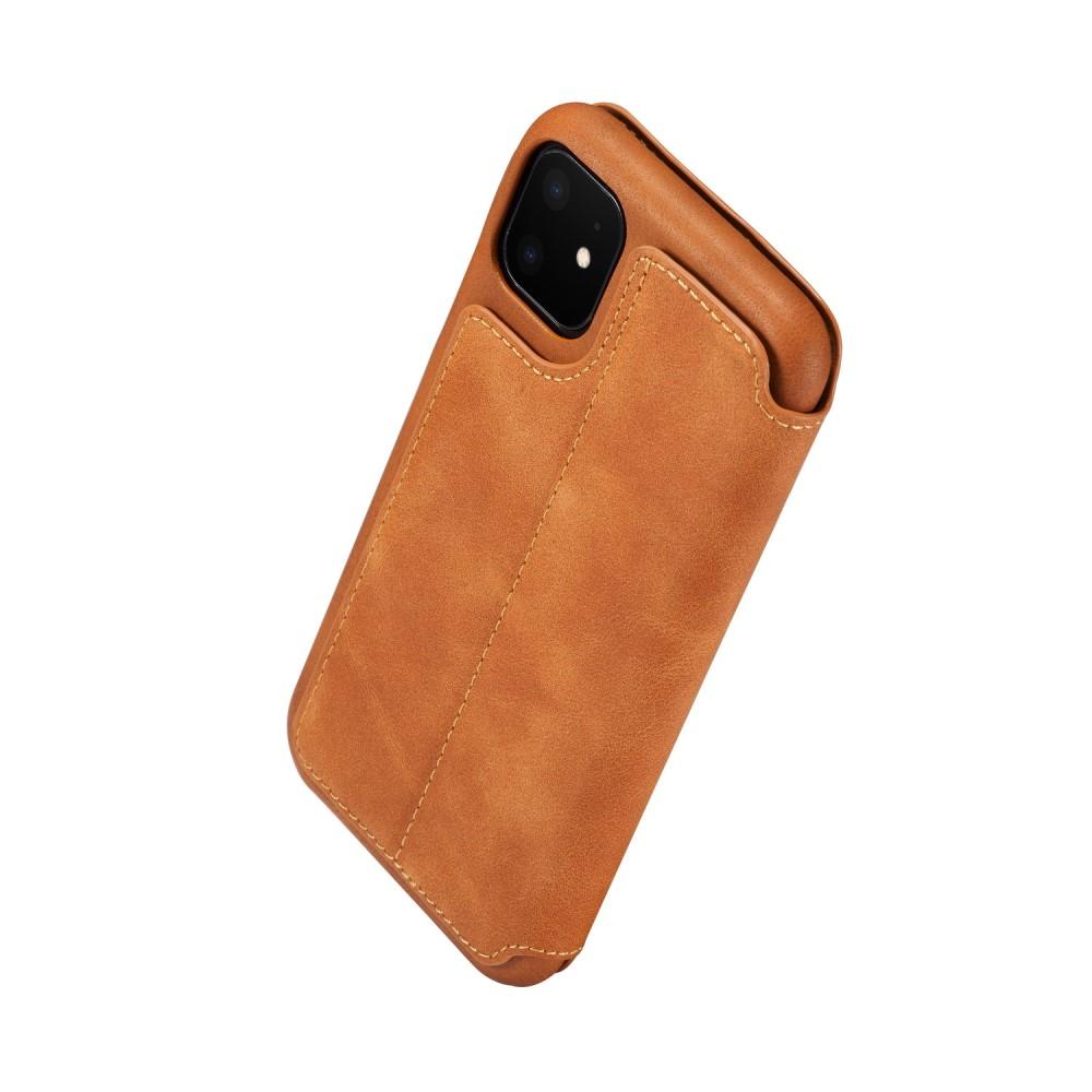 Slim Plånboksfodral iPhone 11 cognac