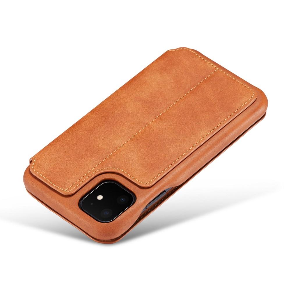 Slim Plånboksfodral iPhone 11 cognac