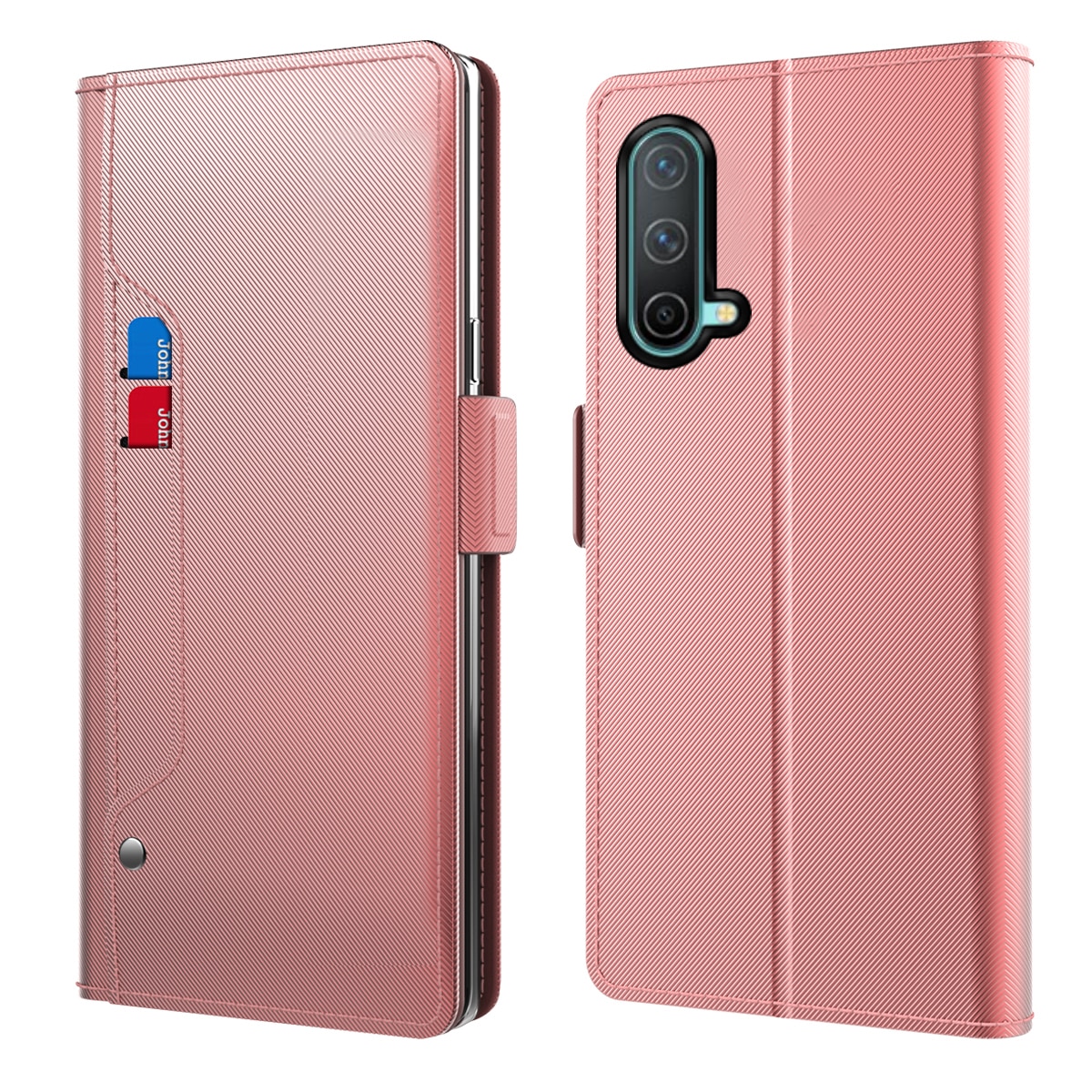 Plånboksfodral Spegel  OnePlus Nord CE 5G rosa guld