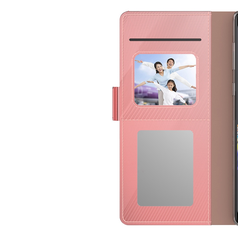 Plånboksfodral Spegel iPhone 13 rosa guld