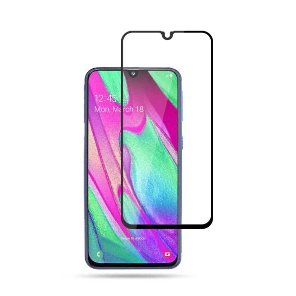 Heltäckande Härdat Glas Galaxy A40 svart