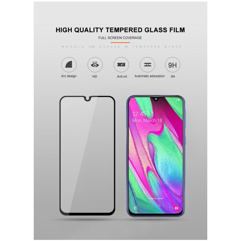 Heltäckande Härdat Glas Galaxy A40 svart