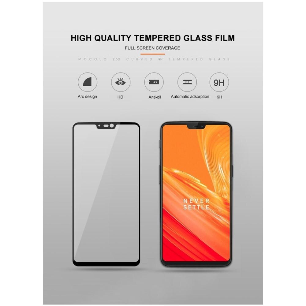 Heltäckande Härdat Glas OnePlus 6 svart