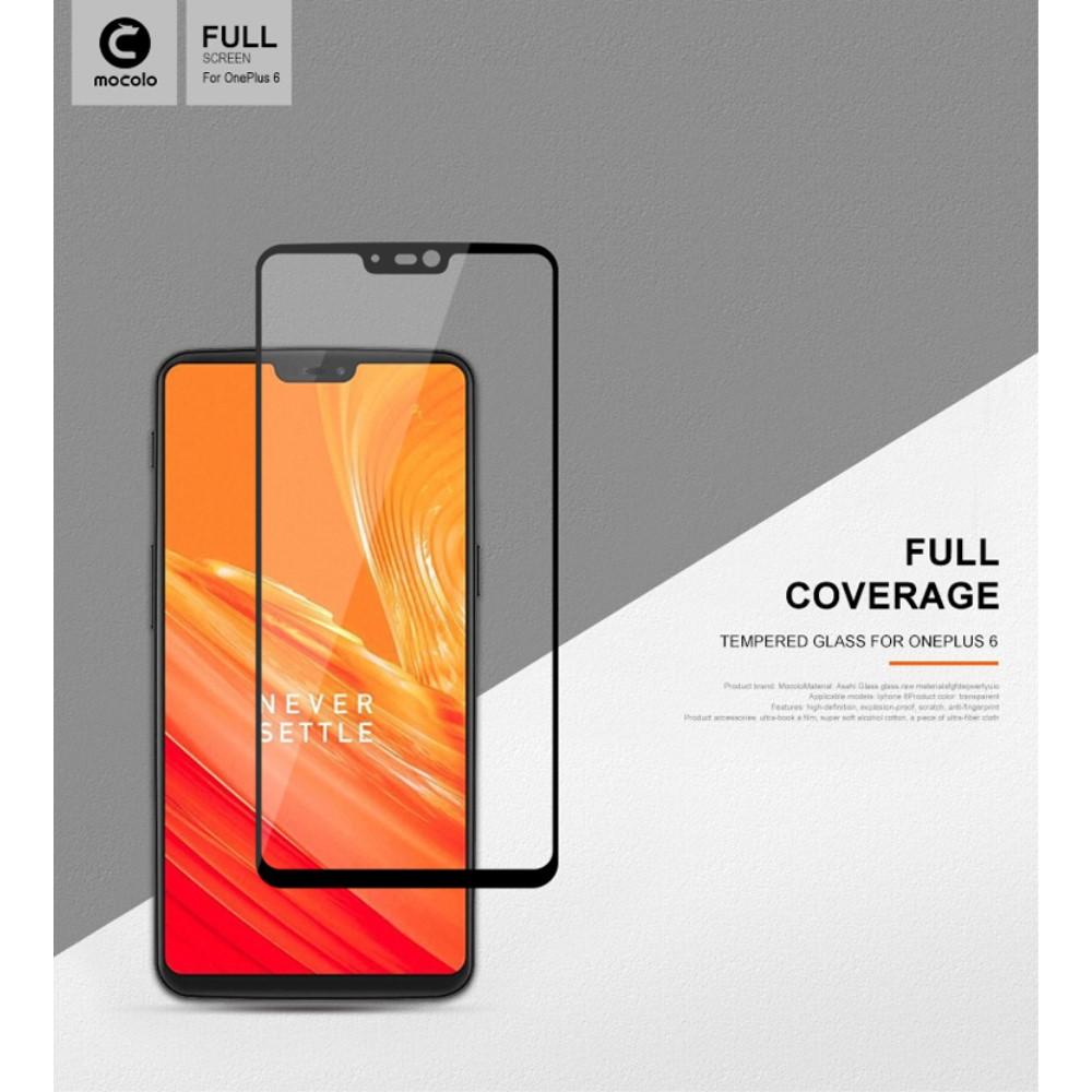 Heltäckande Härdat Glas OnePlus 6 svart