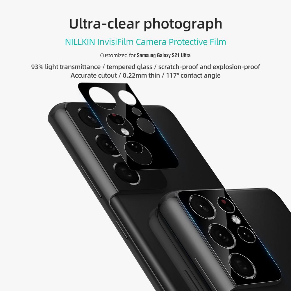 0.22mm InvisiFilm Kameraskydd Galaxy S21 Ultra (2-pack)