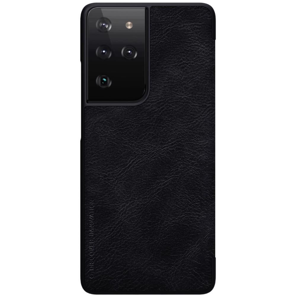 Qin Series Läderfodral Samsung Galaxy S21 Ultra svart