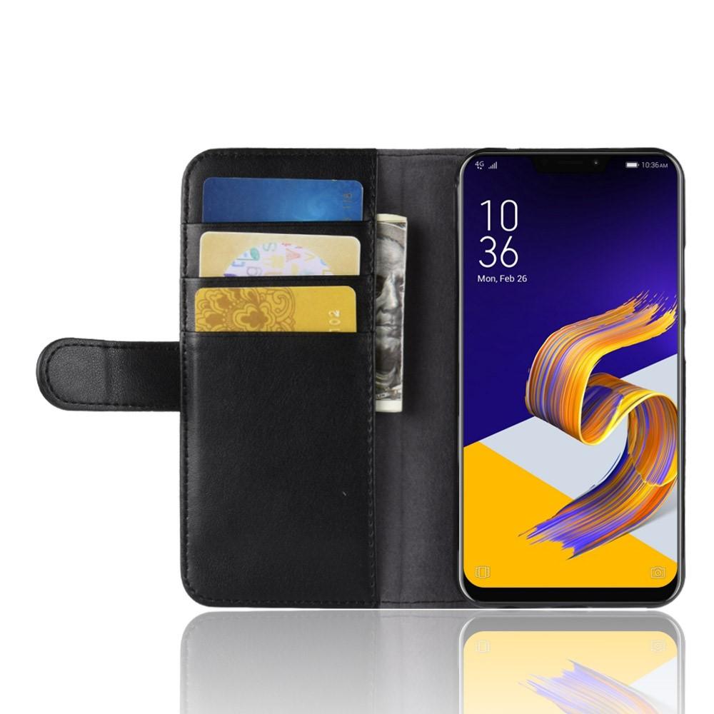 Äkta Läderfodral Asus ZenFone 5/5Z svart