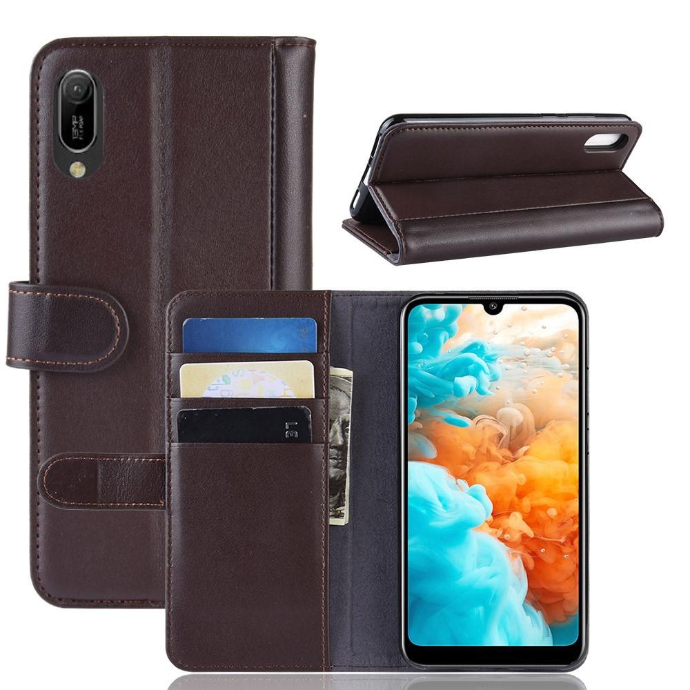 Äkta Läderfodral Huawei Y6 2019 Brun