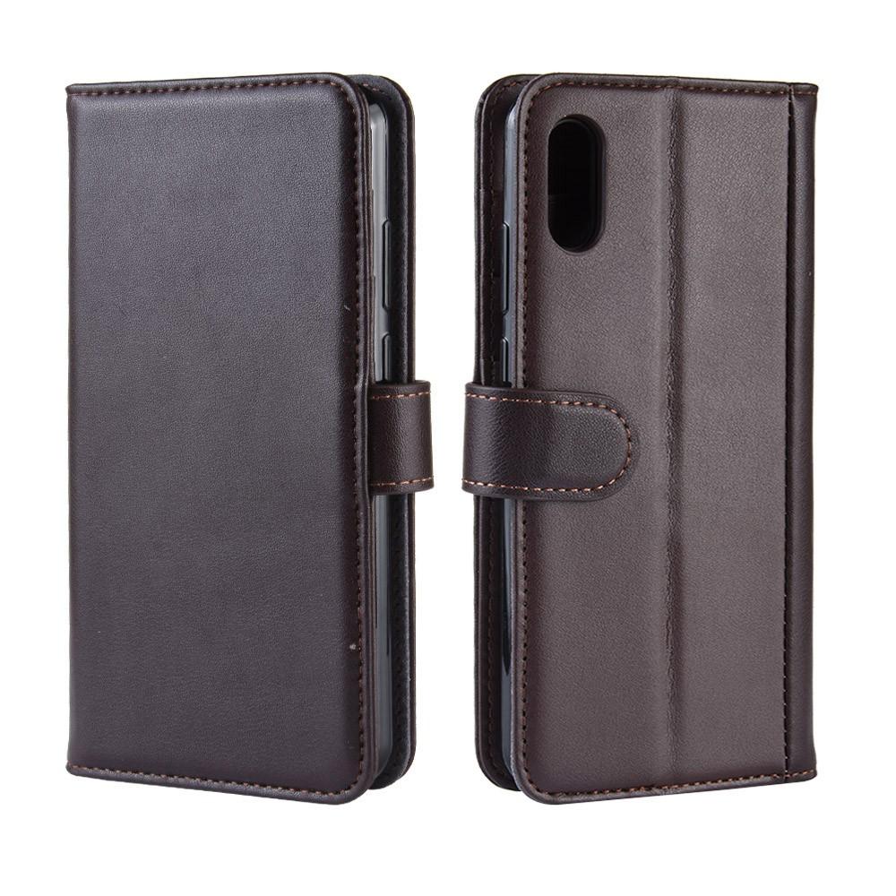 Äkta Läderfodral Huawei Y6 2019 Brun