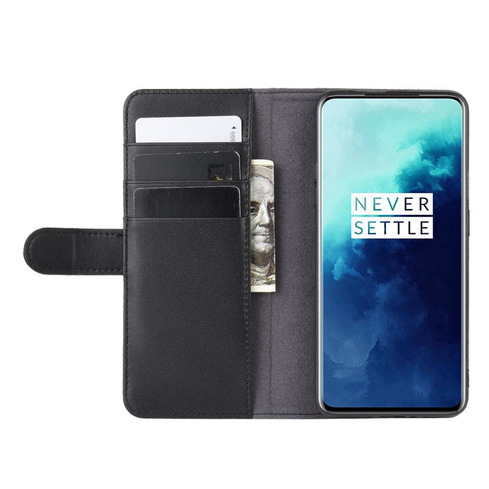 Äkta Läderfodral  OnePlus 7T Pro Svart
