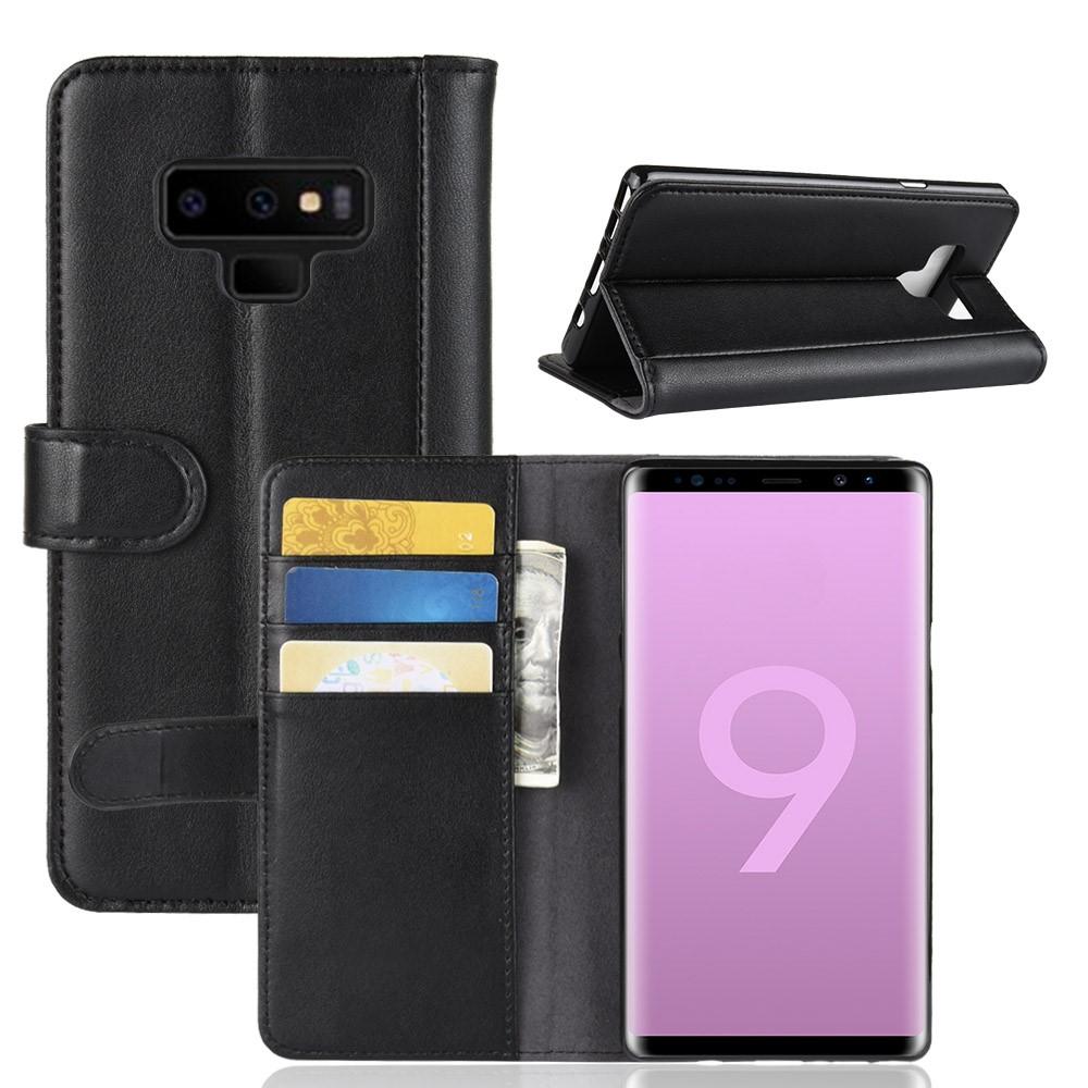 Äkta Läderfodral Samsung Galaxy Note 9 Svart