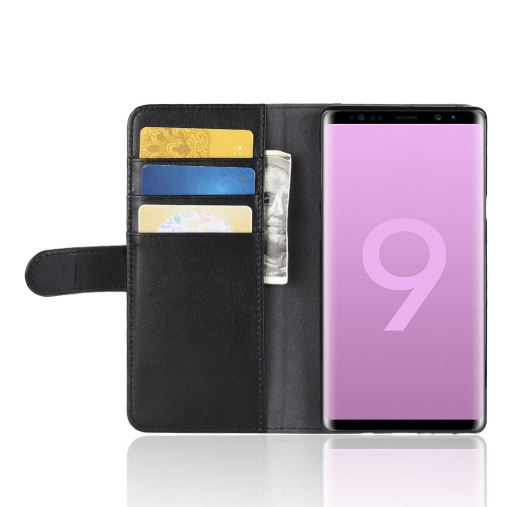 Äkta Läderfodral Samsung Galaxy Note 9 Svart