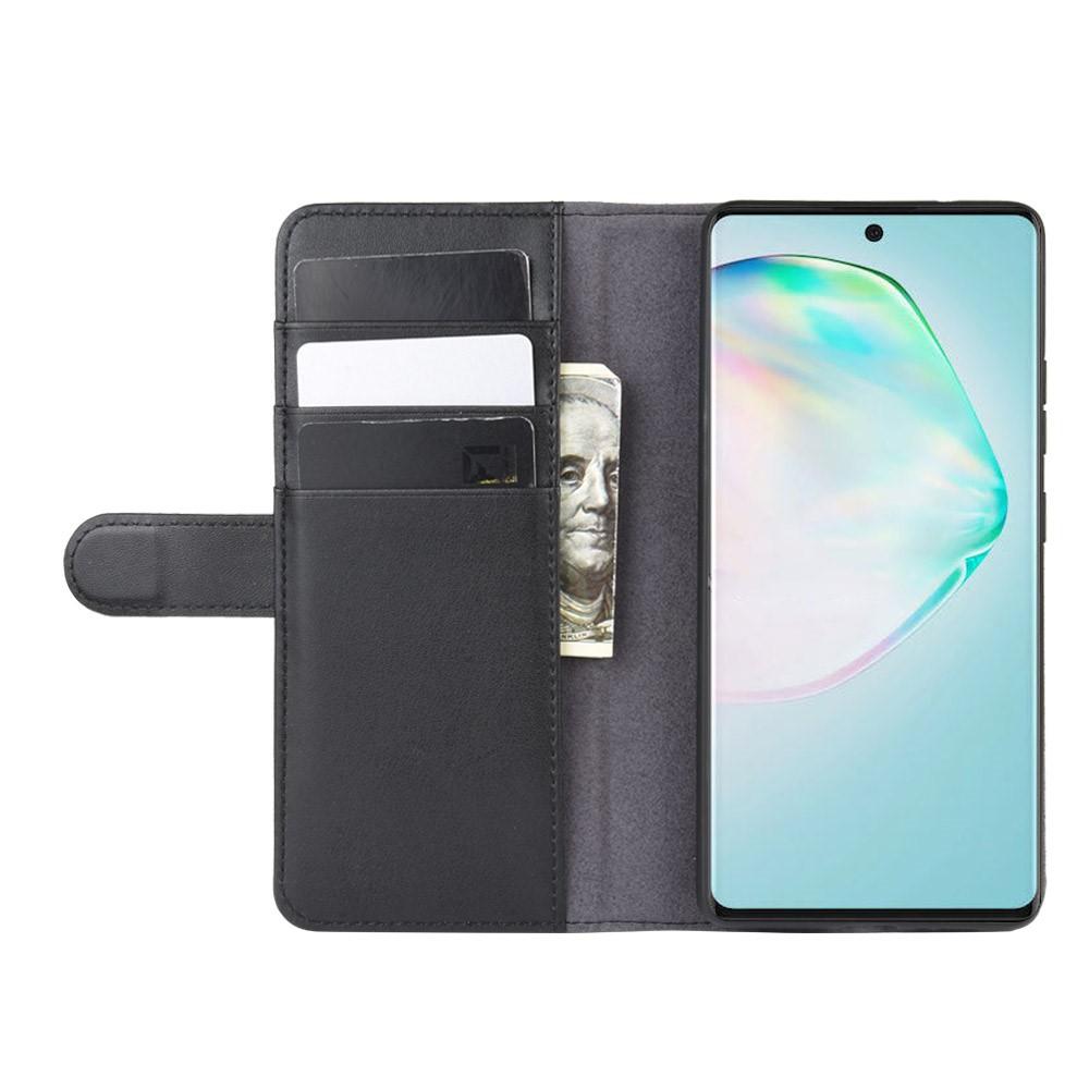 Äkta Läderfodral Samsung Galaxy S10 Lite Svart