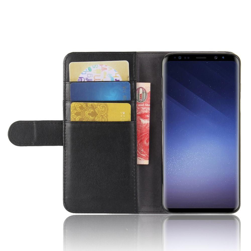 Äkta Läderfodral Samsung Galaxy S9 Svart